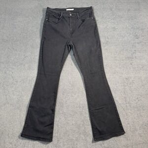 Levi's 725 High Rise Bootcut Jeans Women's Size 33x32 Black Stretch Denim